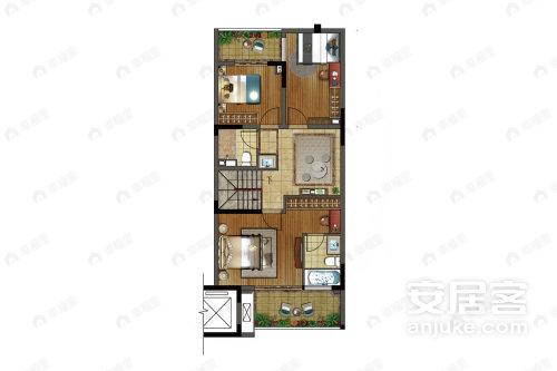 保利叁仟栋|壹海里4室3厅3卫户型图