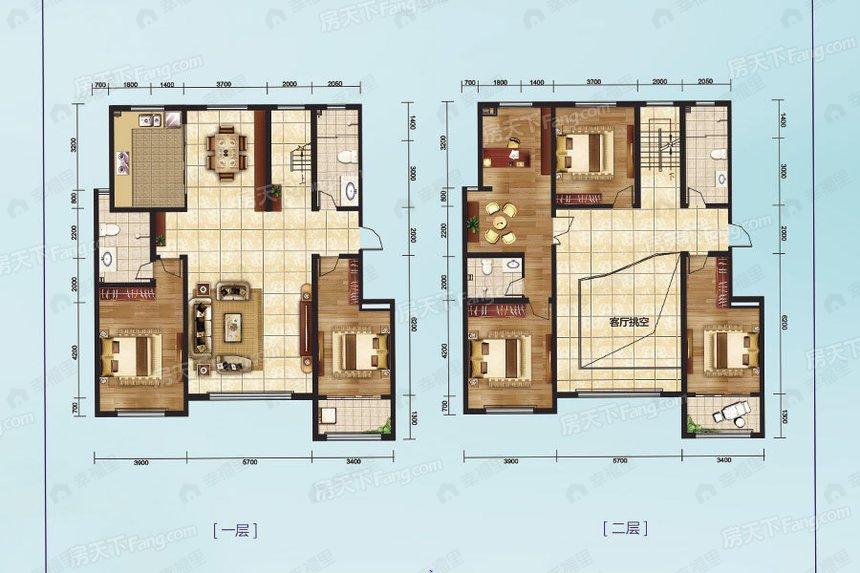 6室2厅4卫建面344平户型图