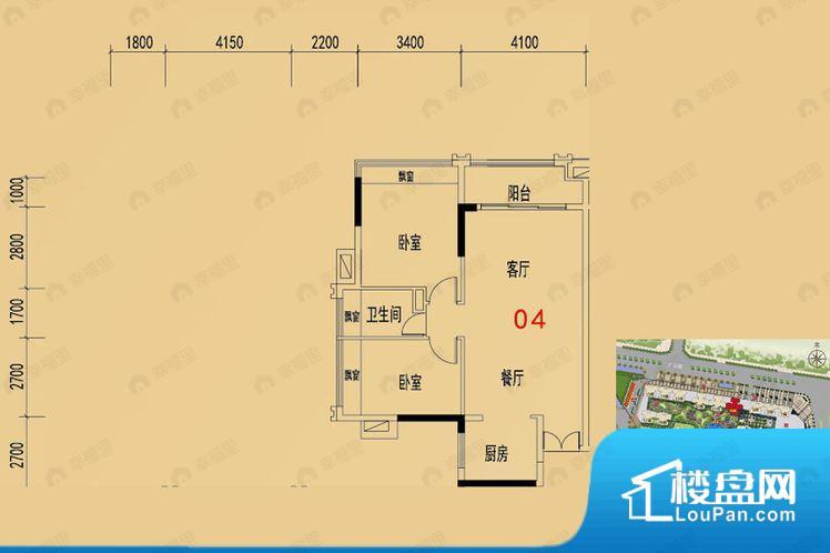 2室2厅建面86平户型图