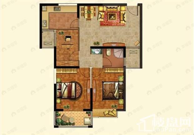 3室2厅1卫建面91平户型图