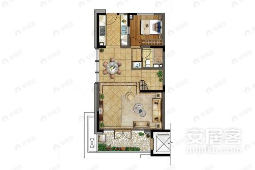 4室3厅3卫建面114平户型图