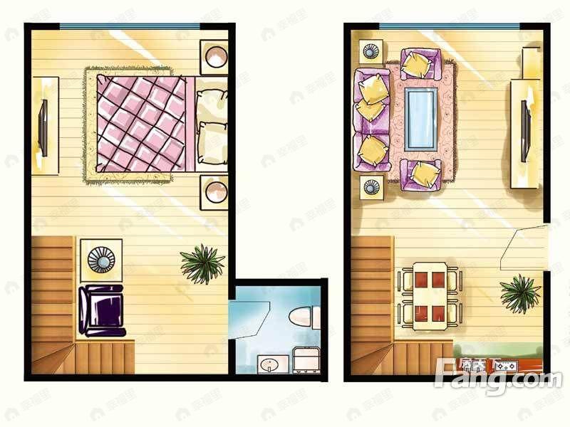 1室1厅1卫建面38平户型图