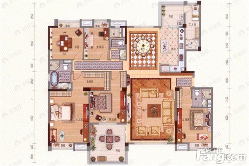 建瓯碧桂园6室3厅4卫户型图