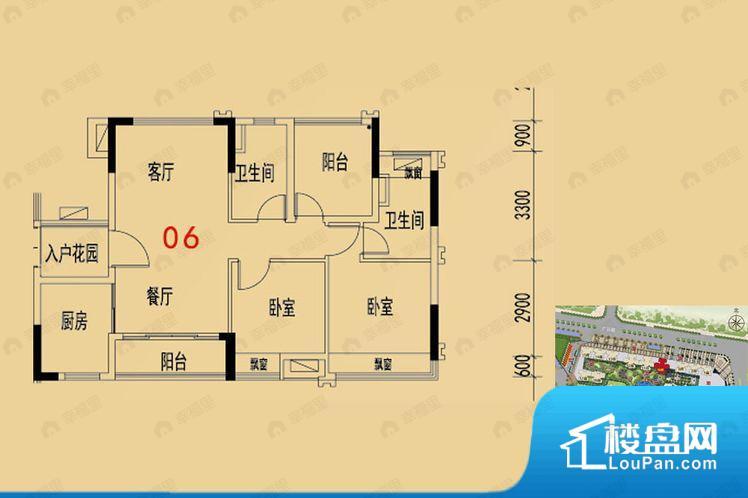 3室2厅建面85平户型图
