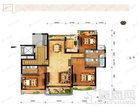 3室2厅3卫建面184平户型图