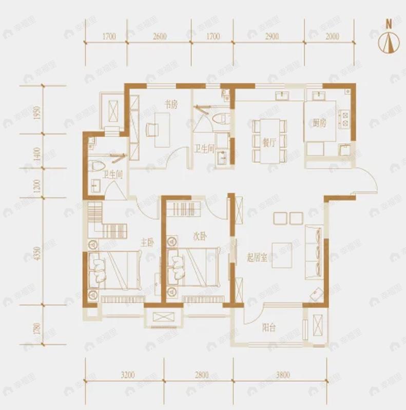 垣著MOMΛ3室2厅2卫户型图