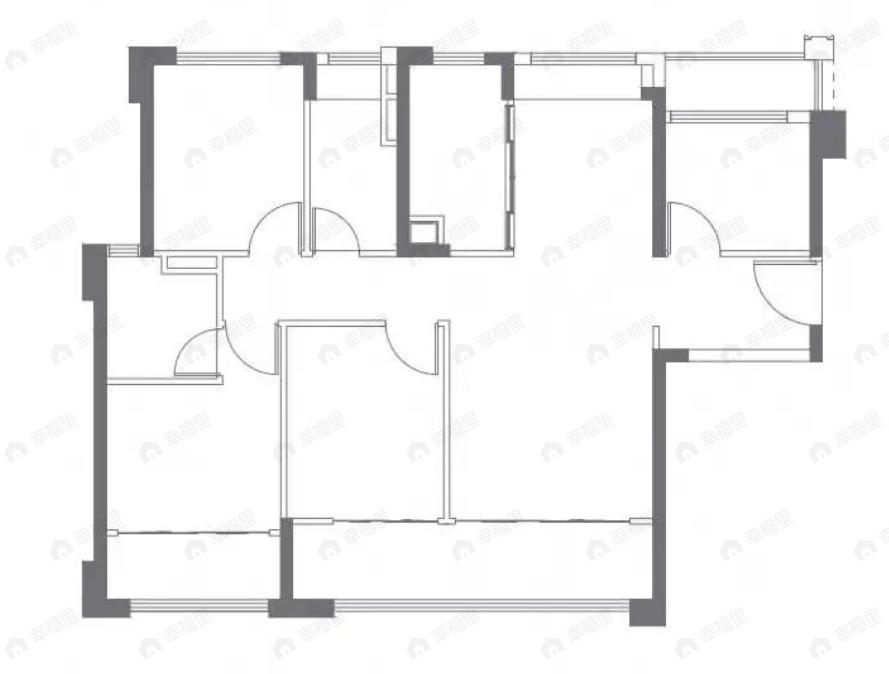 中海峯汇里4室2厅2卫户型图