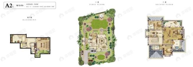 4室3厅4卫建面535平户型图