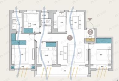 和风雅信花园4室2厅2卫户型图