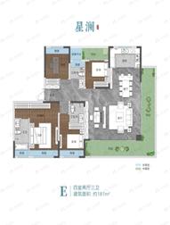 淯水·望星河4室2厅3卫户型图