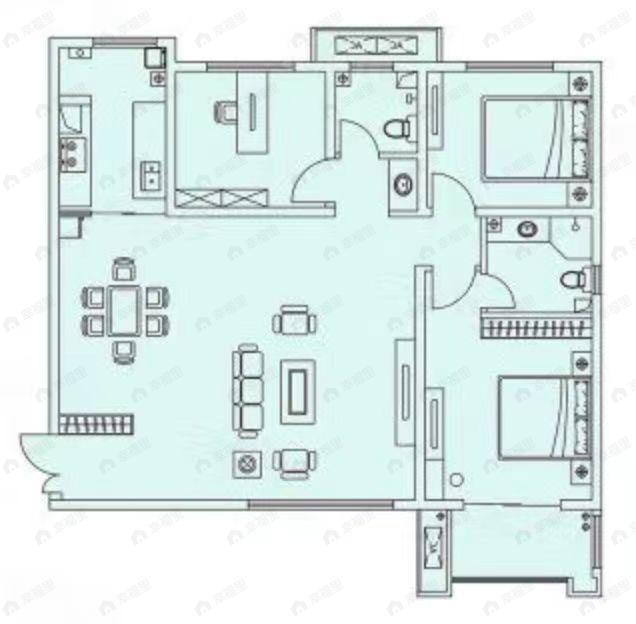 颐合府3室2厅2卫户型图