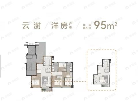 联发环岛新澍4室2厅2卫户型图
