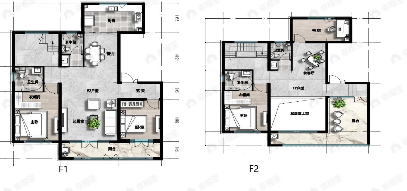 3室3厅4卫建面253平南户型图