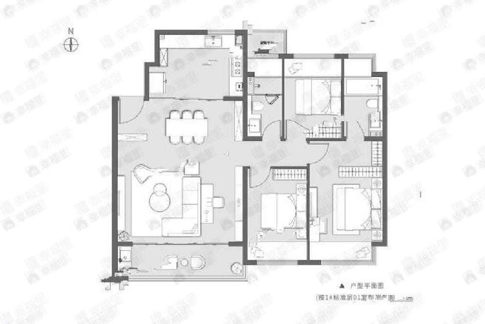 澄阳四季云庭3室2厅2卫户型图
