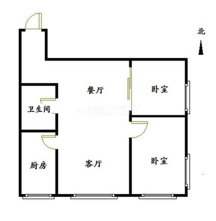 北京恒大御景湾(西区)2室2厅87.54平中楼层/共13层