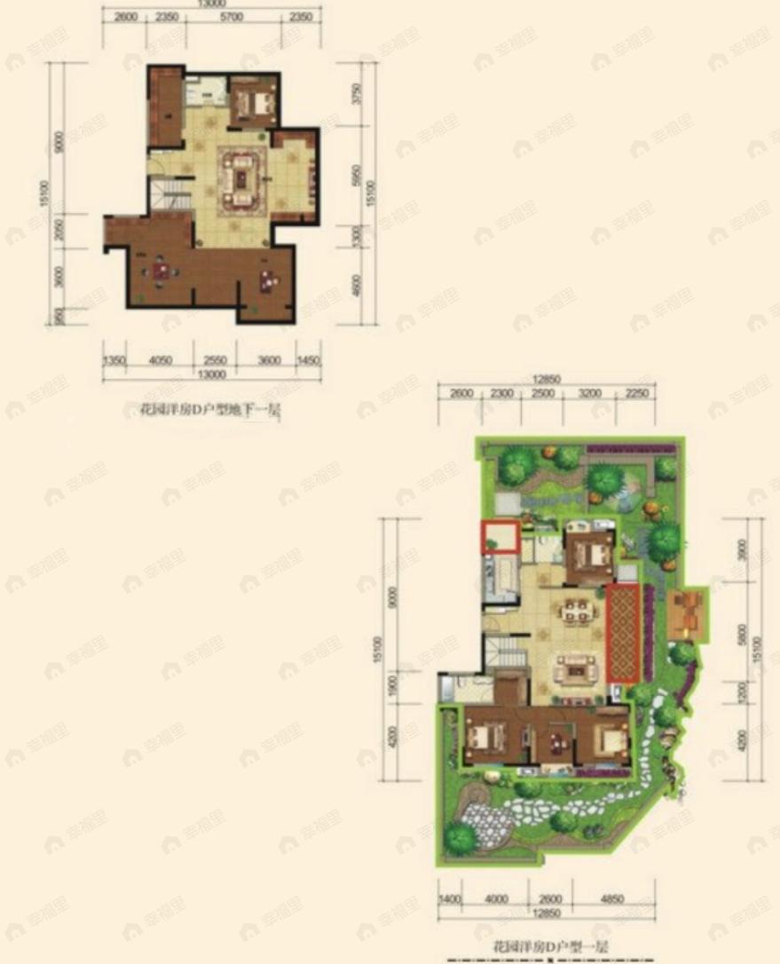 2室2厅1卫建面70m²西北户型图
