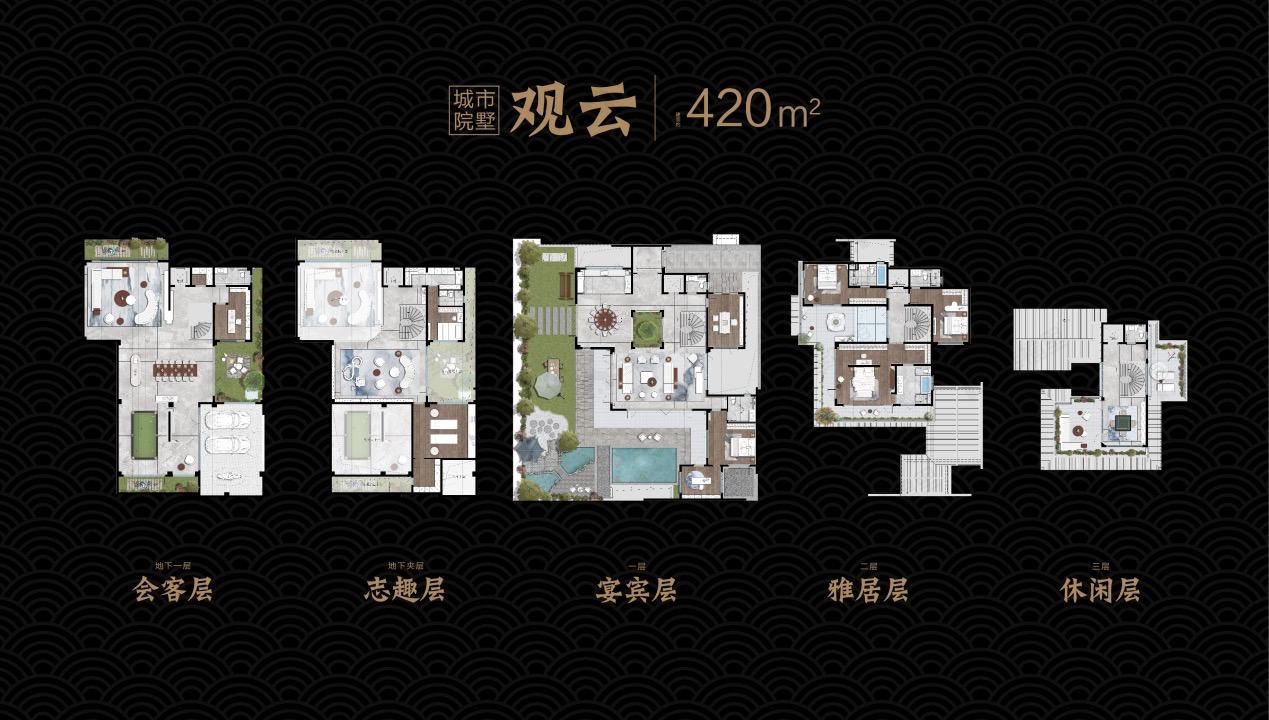 6室3厅6卫建面420平户型图