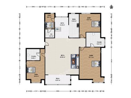北京领秀新硅谷(CD区)4室2厅225.44平高楼层/共15层