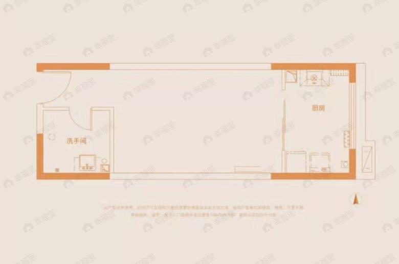 枫林壹品1室1卫户型图