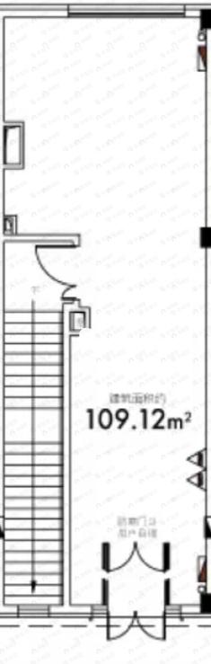 1室1厅建面109平北户型图