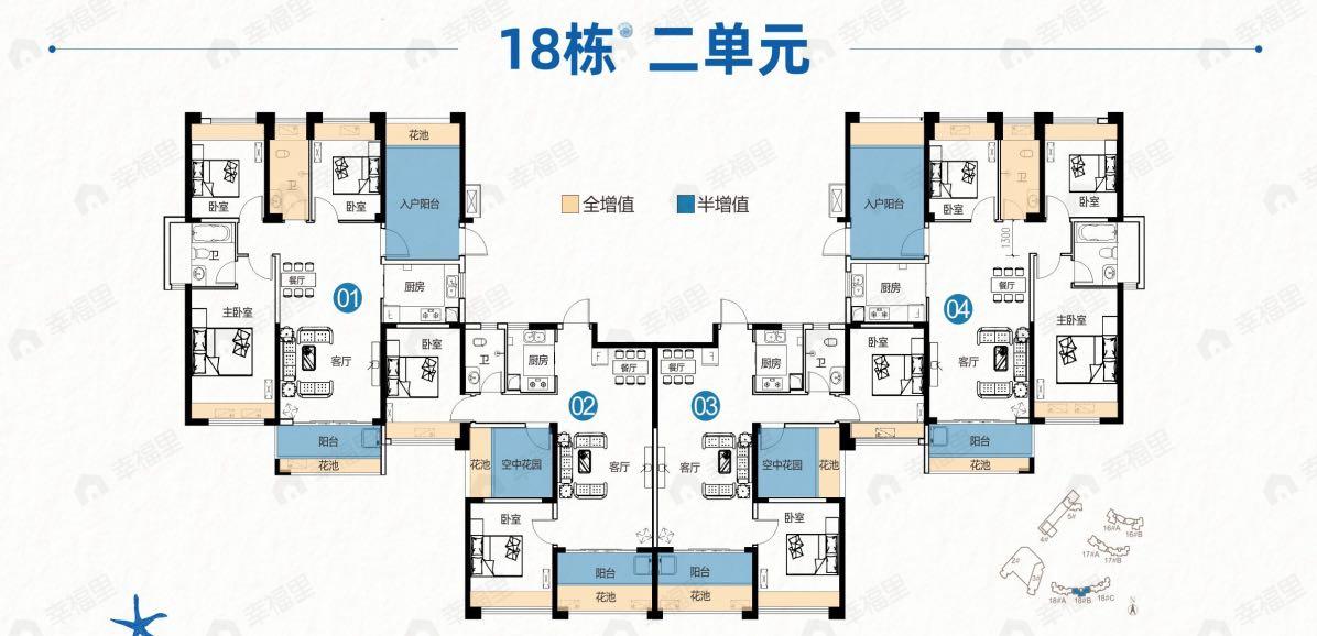 3室2厅1卫建面88平南户型图