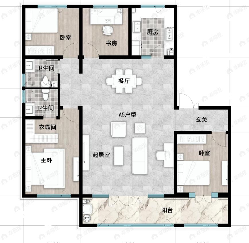 成龙学府·悦城4室4厅4卫户型图