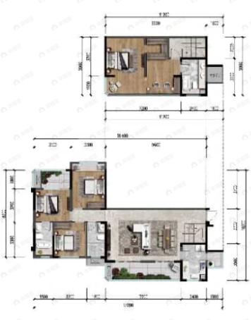 3室2厅2卫建面151平东户型图