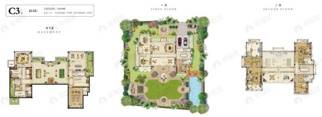 4室4厅5卫建面1078平户型图