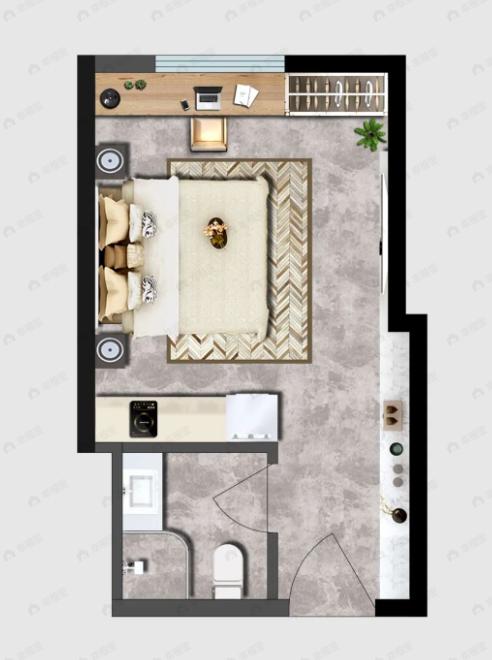 新兴天樾1室1厅1卫户型图