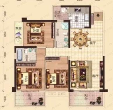 吉祥凤景湾3室2厅2卫户型图