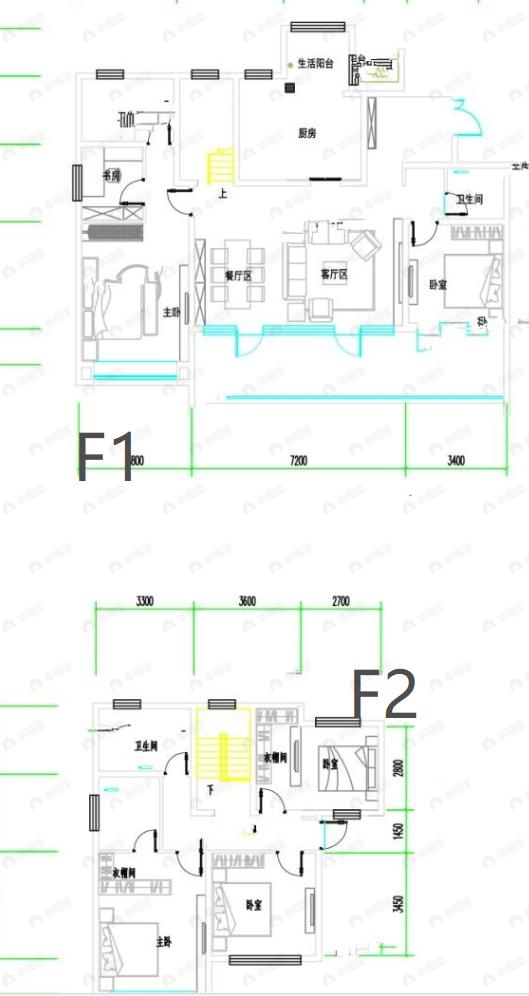 7室2厅4卫建面247平南|北户型图
