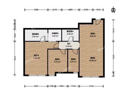 北京林肯公园(A区)2室2厅120.79平高楼层/共22层