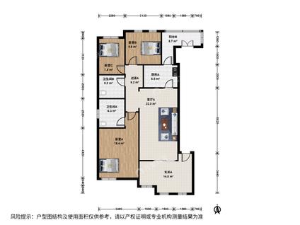 北京金科帕提欧3室1厅129.94平高楼层/共7层