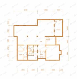 5室2厅8卫建面615m²北|东|南户型图