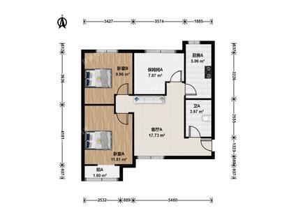 北京首开智慧社3室1厅86.07平高楼层/共17层