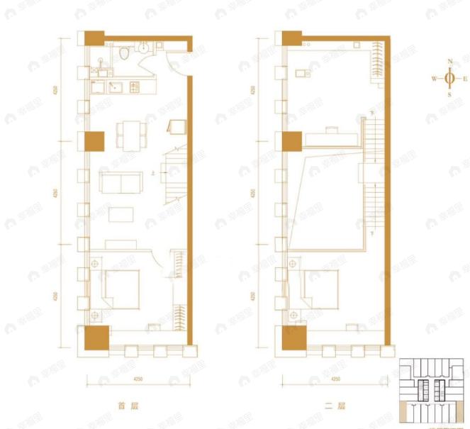 3室1厅1卫建面83平户型图