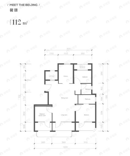 北京隅·西颂3室2厅2卫户型图