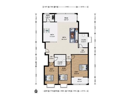 北京新华联丽港3室2厅157.29平高楼层/共15层