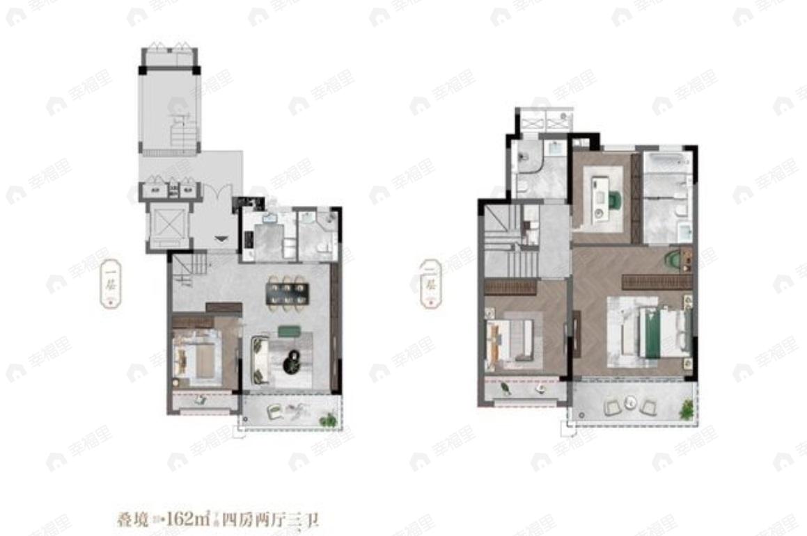 建发檀府4室2厅3卫户型图