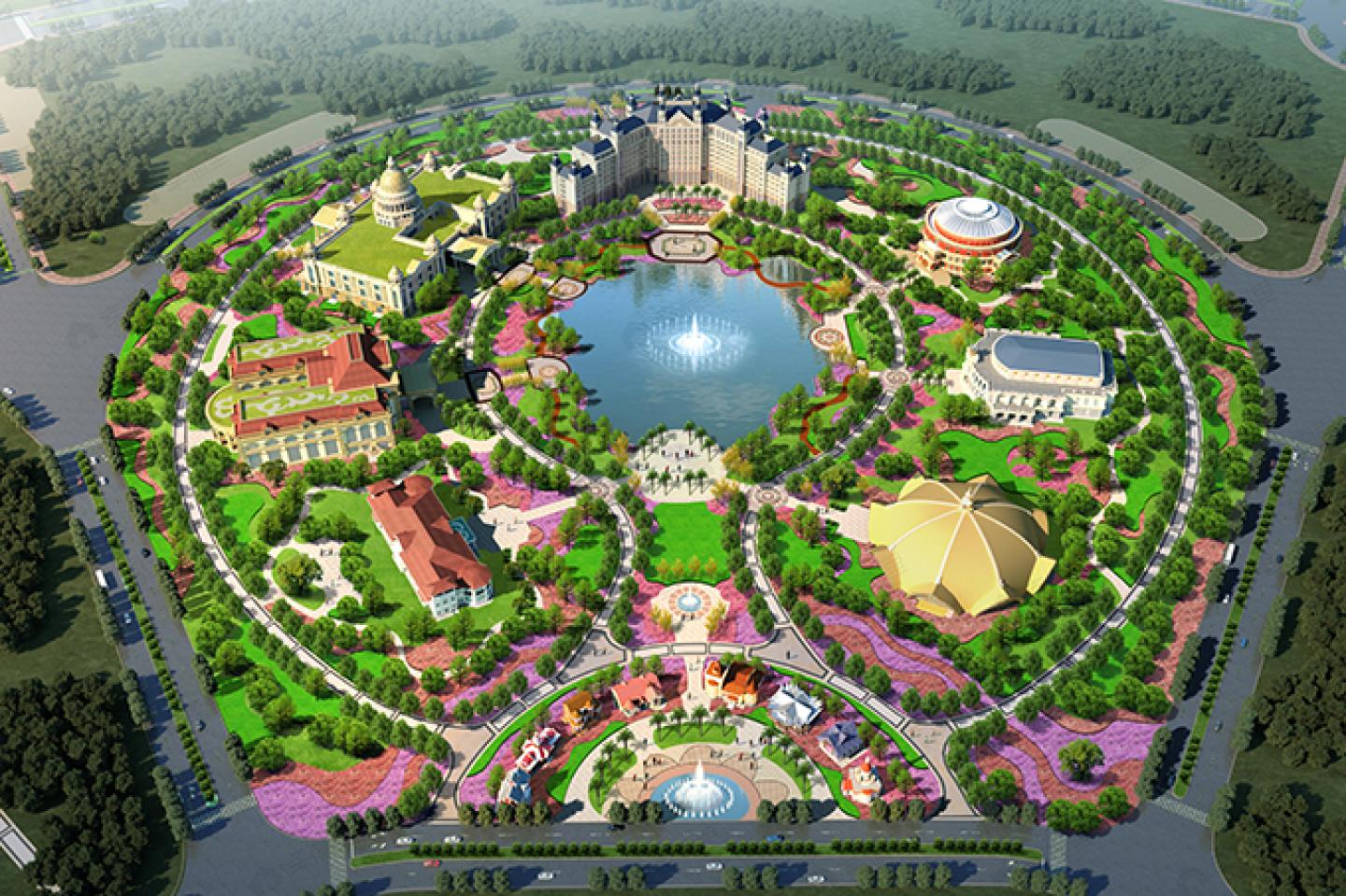 丝路之心文旅城效果图