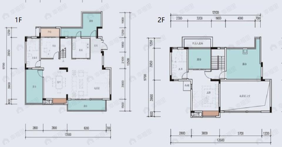 花样年家天下2室2厅2卫户型图