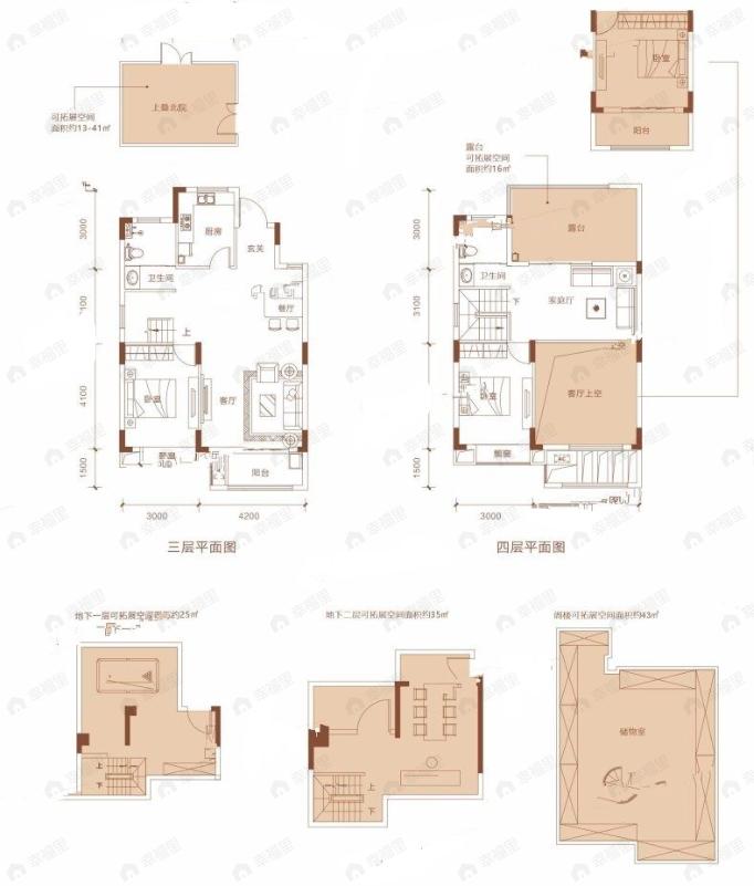 武建龙樾上城3室2厅2卫户型图