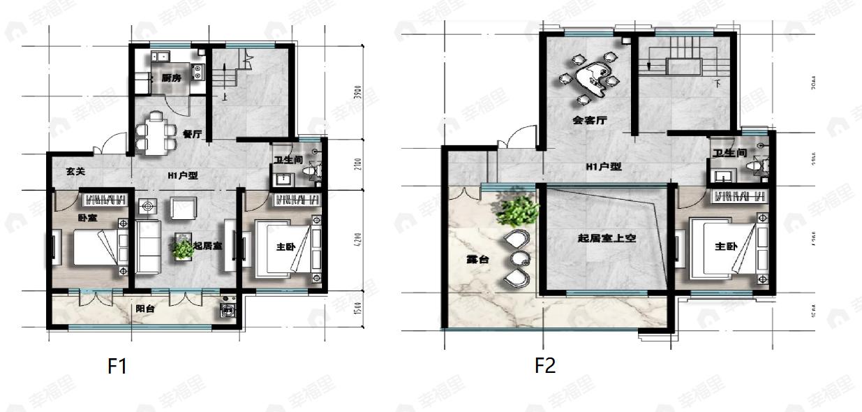 成龙学府·悦城3室3厅4卫户型图