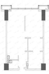 1室2厅2卫建面98m²东南户型图