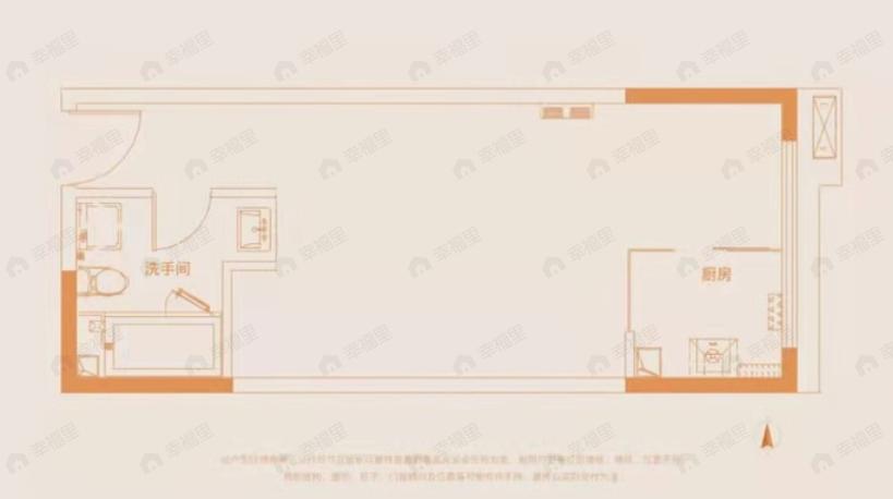 枫林壹品1室1卫户型图