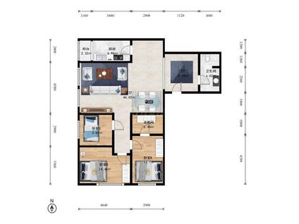 北京西长安壹号3室2厅143.53平高楼层/共20层