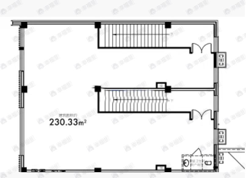 1室1厅1卫建面230平东|西户型图