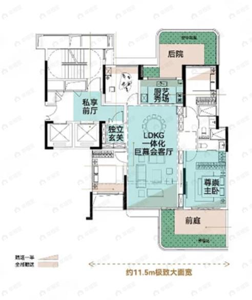 4室2厅2卫建面128平户型图