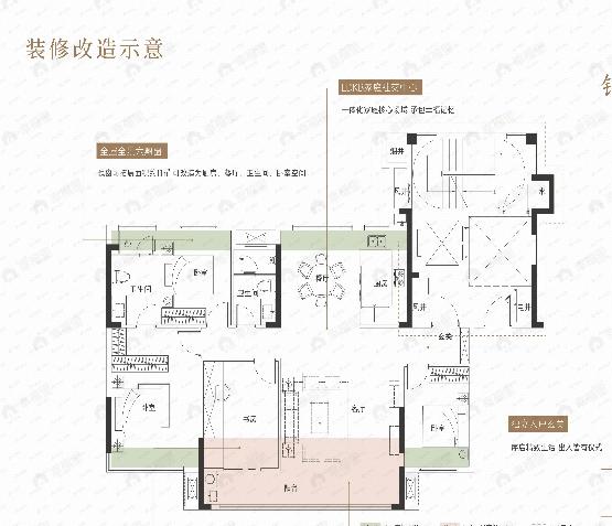 市政锦绣朝阳4室2厅2卫户型图