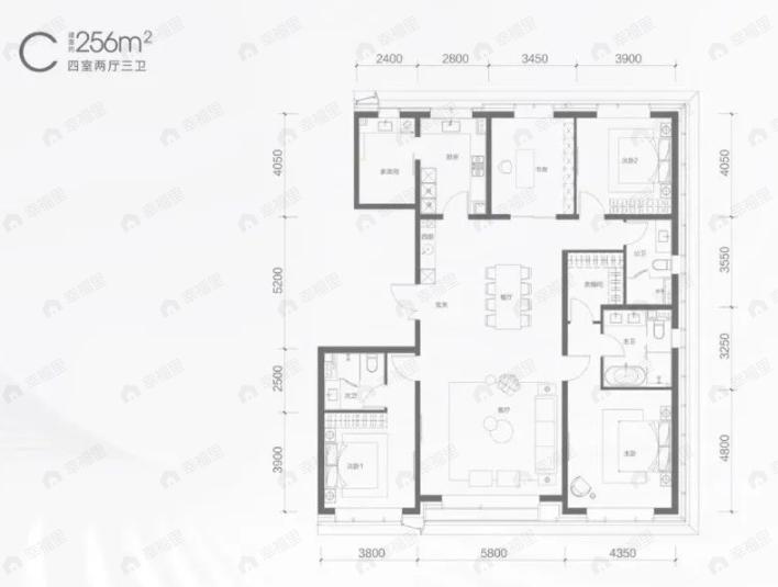 融创壹号院4室2厅3卫户型图